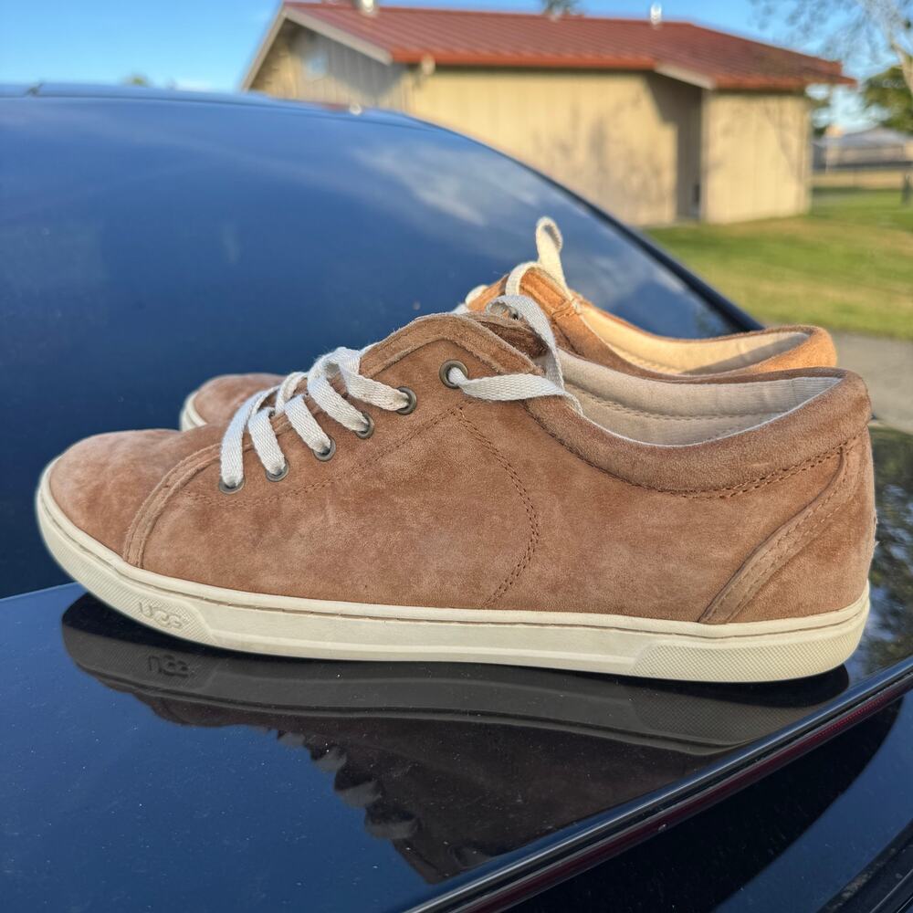 UGG Tomi Sneakers Womens 11 Brown Suede Lace Up‎ Comfort Shoes 1005484